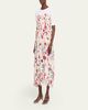 Ulla Johnson Clove Ruffled Floral Silk A-Line Midi Dress - 4