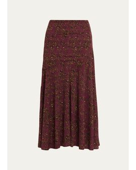 Ulla Johnson Fiona Fit & Flare Jersey Midi Skirt