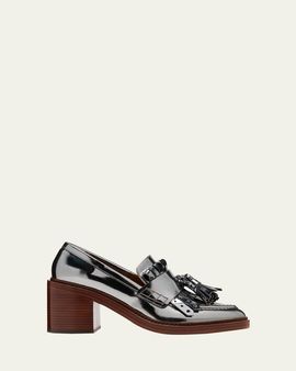 Ulla Johnson Fiona Metallic Kiltie Tassel Loafers