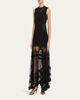 Ulla Johnson Floral Lace Silk Crepe De Chine Gown - 4