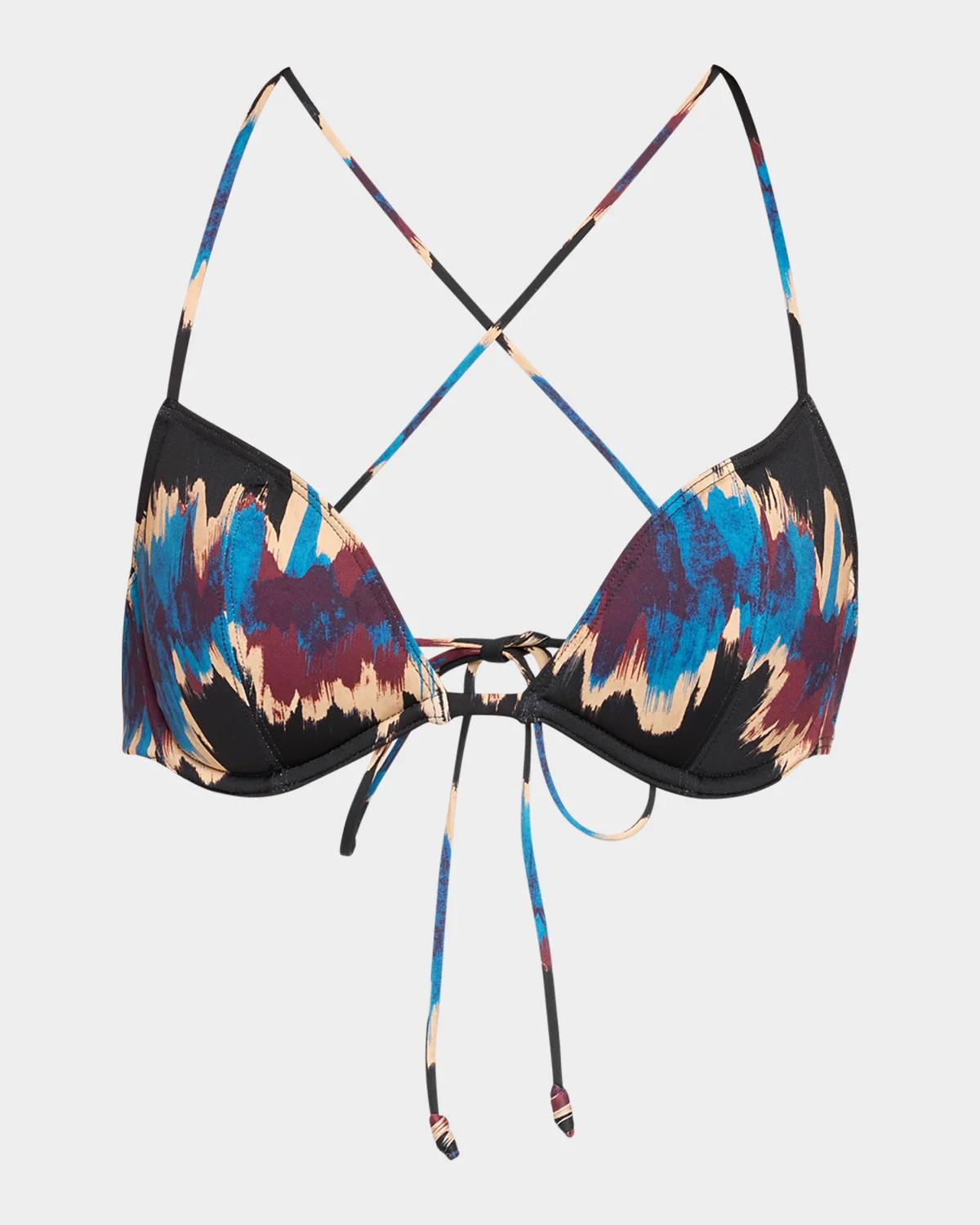 Ulla Johnson Floria Ikat Tie Bikini Top