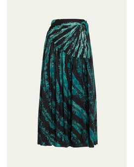 Ulla Johnson Freya Shibori Tie-Dye Midi Skirt