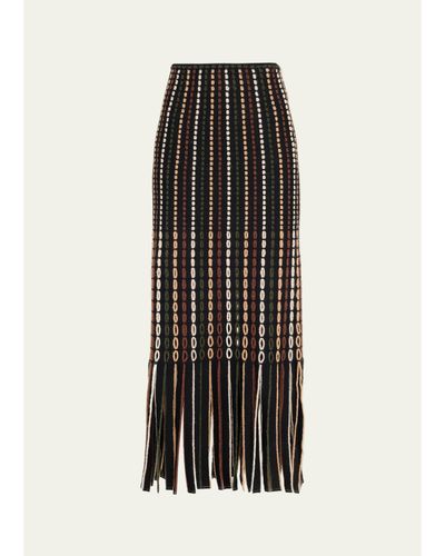 Ulla Johnson Inez Fringe Knit Midi Skirt