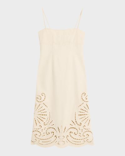 Ulla Johnson Jane Eyelet Denim Midi Dress