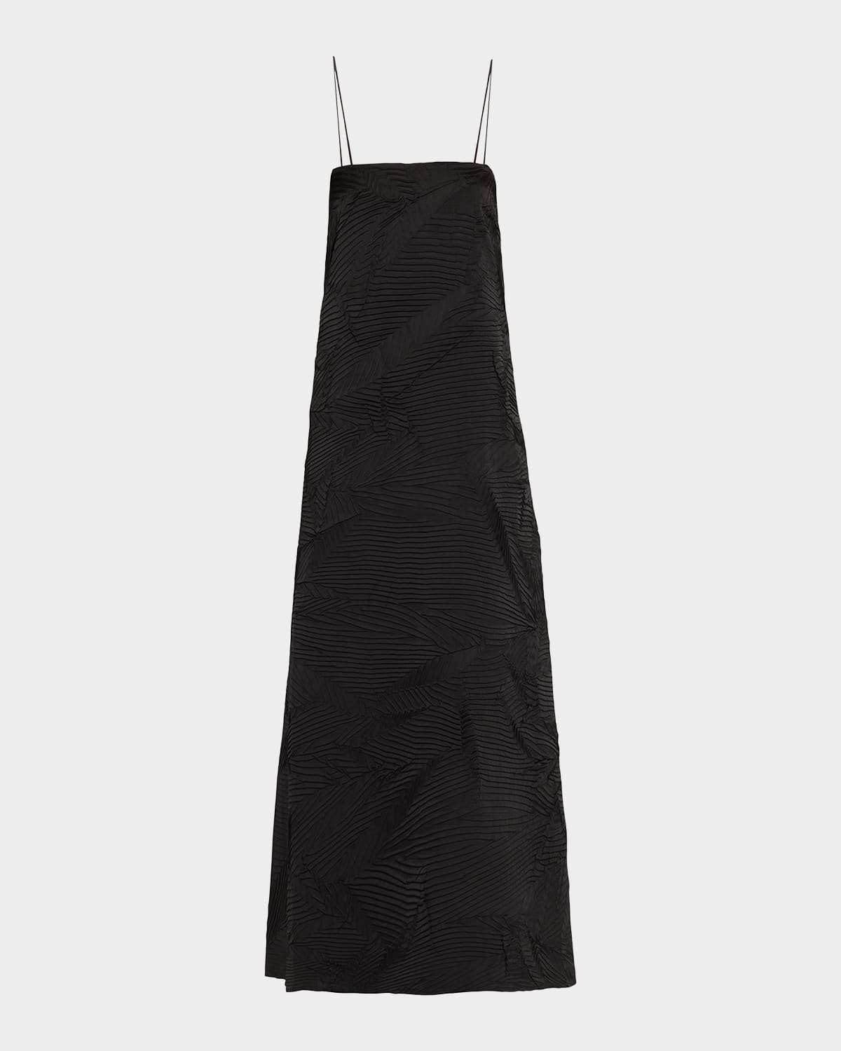 Ulla Johnson Landscape Textured Satin Maxi Dress