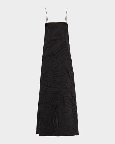 Ulla Johnson Landscape Textured Satin Maxi Dress