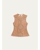 Ulla Johnson Livia Sleeveless Crochet Leather Top - 1