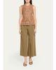 Ulla Johnson Livia Sleeveless Crochet Leather Top - 2