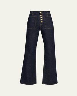 Ulla Johnson Lou Five-Button Flared Jeans