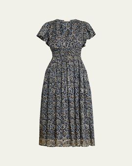 Ulla Johnson Lyria Printed Cotton Midi Dress