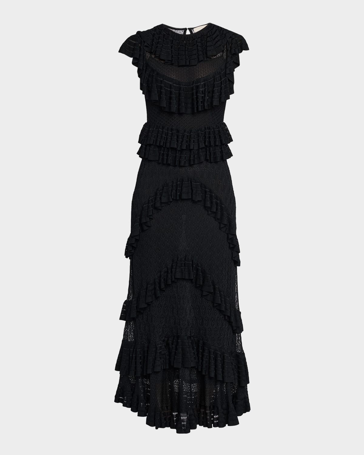 Ulla Johnson Magnolia Ruffled Knit Maxi Dress