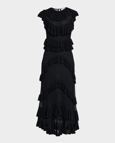 Ulla Johnson Magnolia Ruffled Knit Maxi Dress