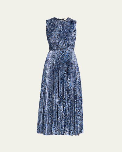 Ulla Johnson Malin Pleated Satin Midi Dress