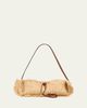 Ulla Johnson Marina Raffia Scalloped Leather-Trim Shoulder Bag - 1