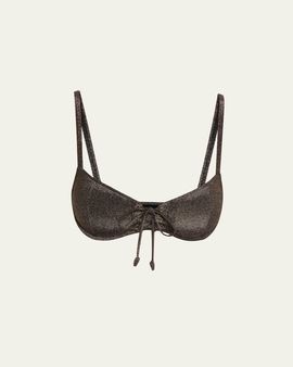 Ulla Johnson Noa Tie-Front Bikini Top