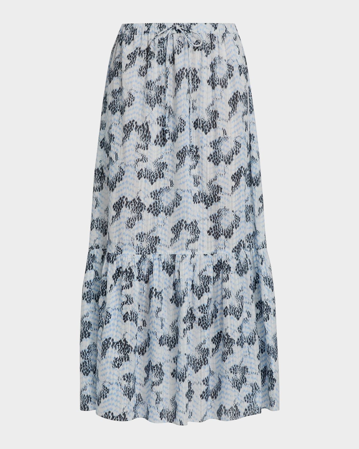 Ulla Johnson Olina Printed Cotton A-Line Maxi Skirt