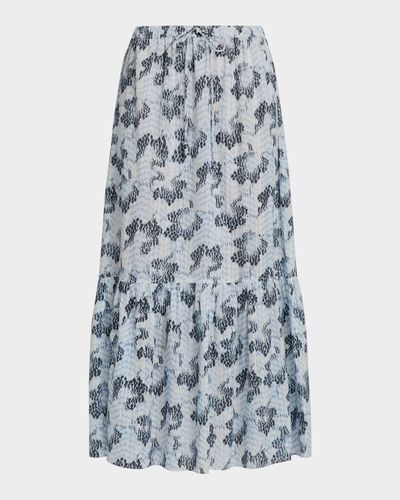 Ulla Johnson Olina Printed Cotton A-Line Maxi Skirt