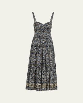 Ulla Johnson Ophelia Sleeveless A-Line Midi Dress