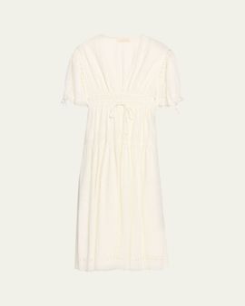 Ulla Johnson Ottilie Cotton Eyelet Midi Dress