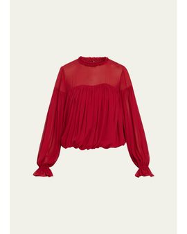Ulla Johnson Pearl Silk Chiffon Blouse