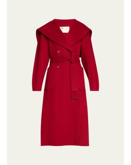 Ulla Johnson Rory Wool-Cashmere Belted Double-Breasted Sailor Coat