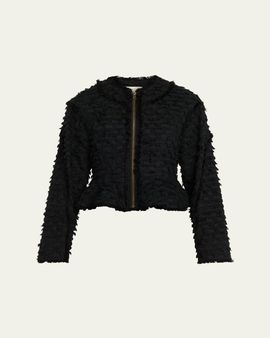 Ulla Johnson Rosalind Frayed Peplum Jacket