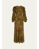 Ulla Johnson Sabrina Long-Sleeve Silk Maxi Dress - 1