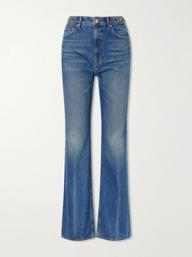 ULLA JOHNSON The Colette embellished high-rise straight-leg jeans