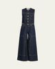 Ulla Johnson The Esme Denim Wide-Leg Jumpsuit - 1