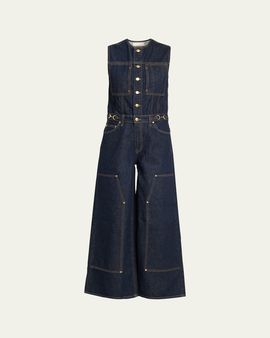 Ulla Johnson The Esme Denim Wide-Leg Jumpsuit