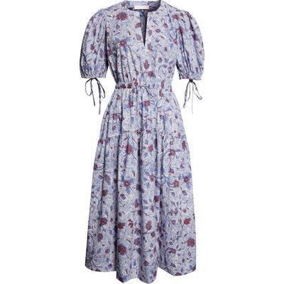Ulla Johnson Ulla Johnson Adriana Floral Print Midi Dress