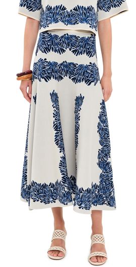 Ulla Johnson Ulla Johnson Alessia Knit Jacquard Skirt Lapis
