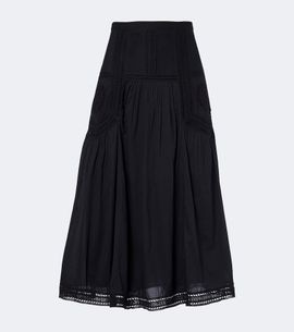 Ulla Johnson Ulla Johnson Alice embroidered tiered cotton midi skirt