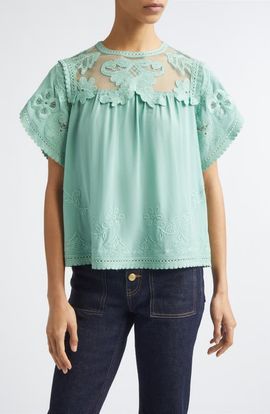Ulla Johnson Ulla Johnson Alma Illusion Silk Top