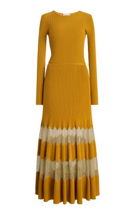 Ulla Johnson Ulla Johnson Amaia MetallicDetailed Knit Maxi Dress
