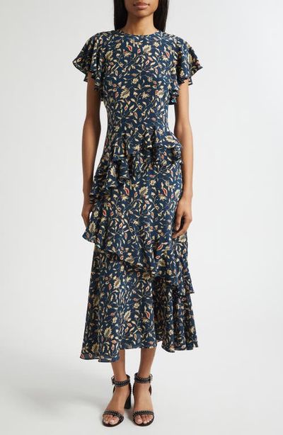 Ulla Johnson Ulla Johnson Amaia Ruffle Silk Maxi Dress