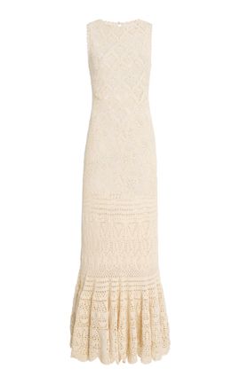Ulla Johnson Ulla Johnson Arine Crochet Knit Cotton Maxi Dress