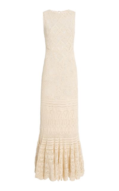 Ulla Johnson Ulla Johnson Arine Crochet Knit Cotton Maxi Dress