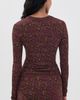 Ulla Johnson Ulla Johnson Asha Jersey Top Claret Floral - 3