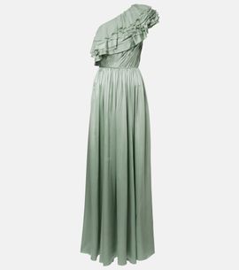 Ulla Johnson Ulla Johnson Avalina one-shoulder ruffled silk maxi dress