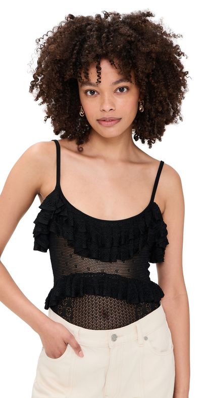 Ulla Johnson Ulla Johnson Bania Knit Bodysuit Noir