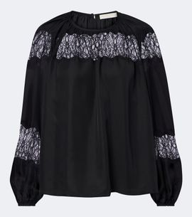 Ulla Johnson Ulla Johnson Bess lace-trimmed silk blouse
