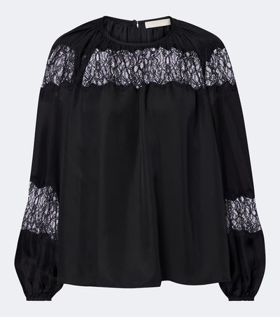 Ulla Johnson Ulla Johnson Bess lace-trimmed silk blouse