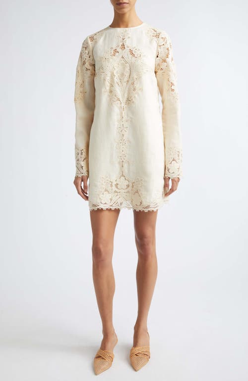 Ulla Johnson Ulla Johnson Camie Lace Long Sleeve Shift Minidress