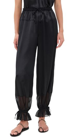 Ulla Johnson Ulla Johnson Camile Silk Cinched Pants Noir