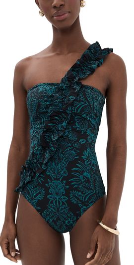 Ulla Johnson Ulla Johnson Capri One Shoulder Maillot Swimsuit Eclipse Flora