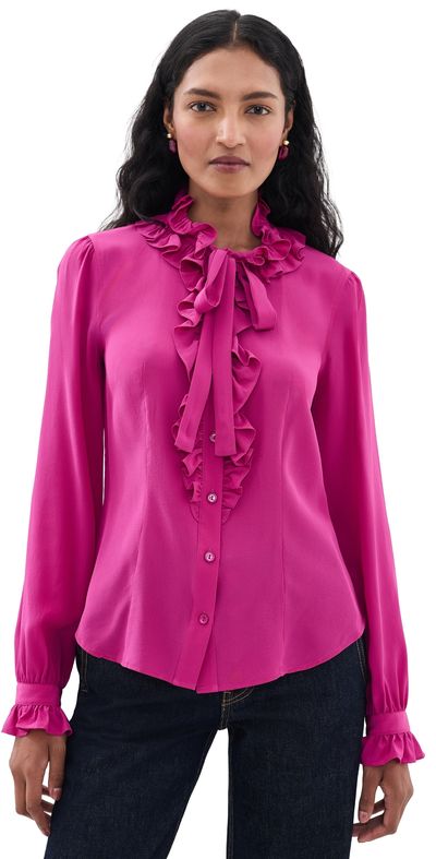 Ulla Johnson Ulla Johnson Catroux Silk Blouse Orchid