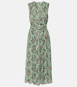 Ulla Johnson Ulla Johnson Celestina floral draped silk midi dress