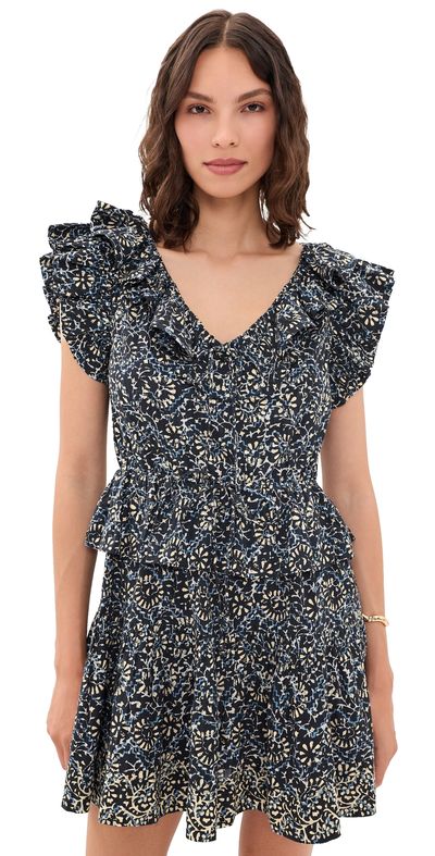 Ulla Johnson Ulla Johnson Celie Cotton Mini Dress Midnight Bloom