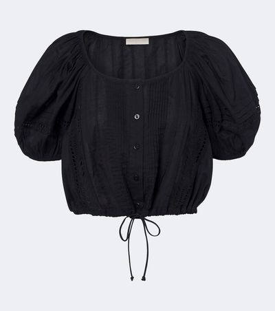 Ulla Johnson Ulla Johnson Clara embroidered cotton crop top